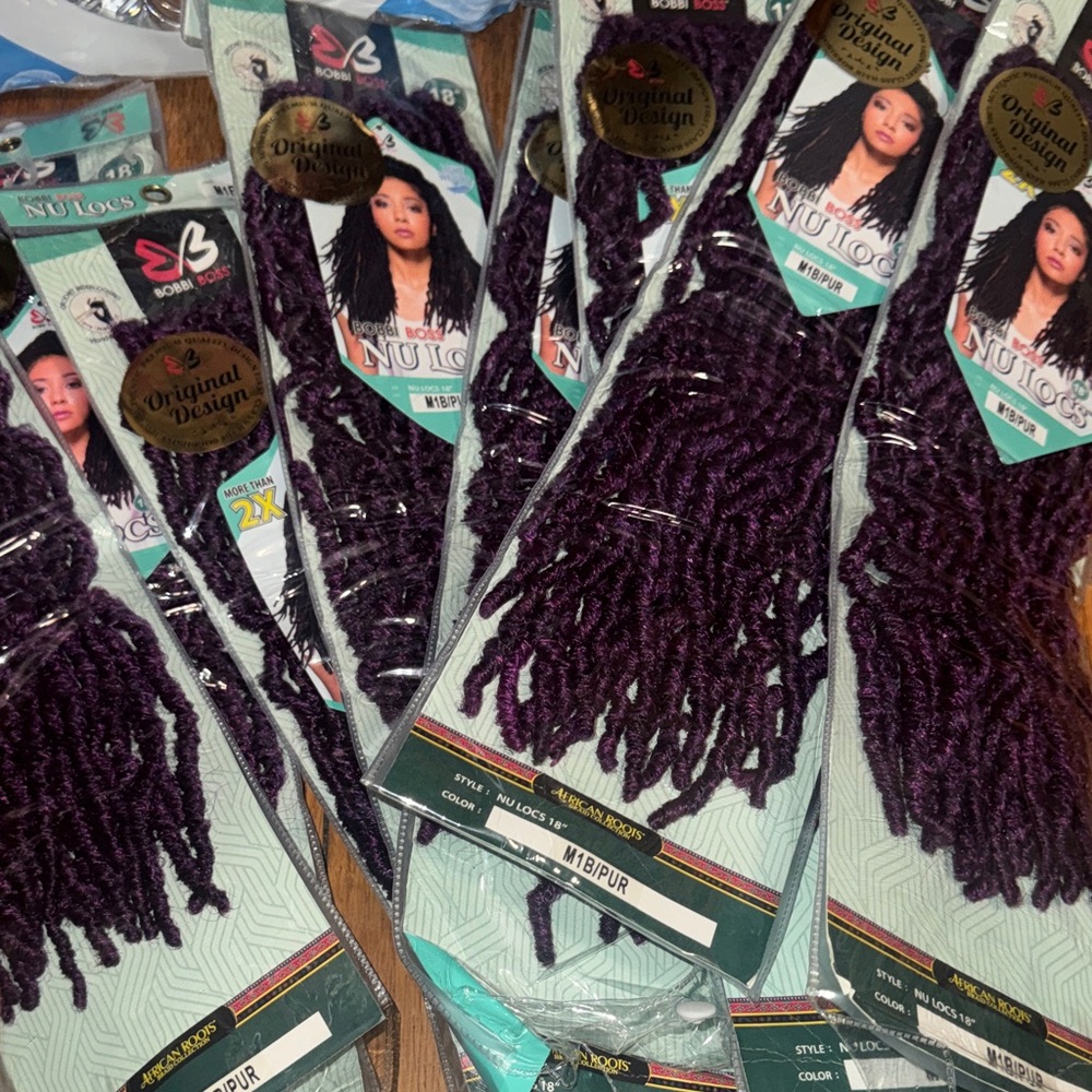 Unbranded Women’s Deep Purple Nu Locs Faux Locs Crochet Hair
